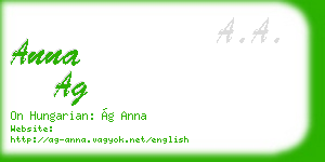 anna ag business card