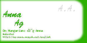 anna ag business card